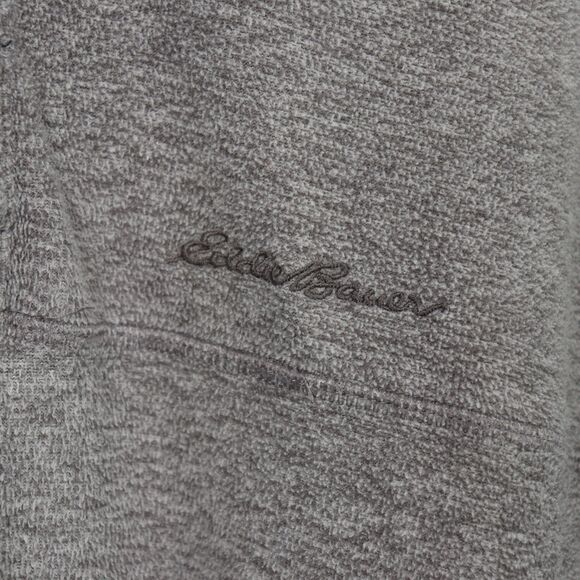 Eddie Bauer Grey Fleece 1/4 snap-down pullover 2XL - Picture 5 of 8